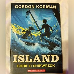 Scholastic Adventure Novel with Blue and Yellow Highlights
